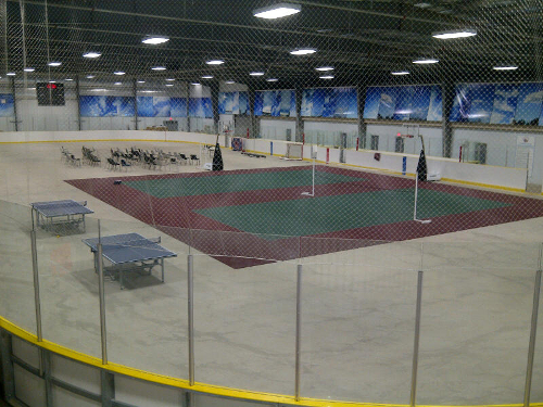 Fort McKay self-installed their portable Sport Court flooring for use in their arena.
