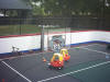 Inground basketball court, summer hockey rink