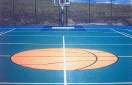 Game court with custom logo