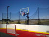 40'x100' Sport Court rink with custom hockey boards