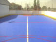 Outdoor hockey rink for all seasons.