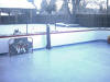 Winter hockey rink